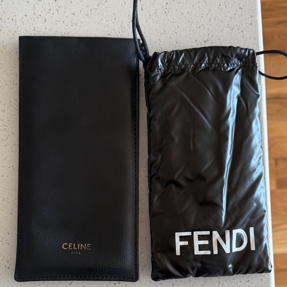 Celine and Fendi Black Sunglasses Pouch/Case